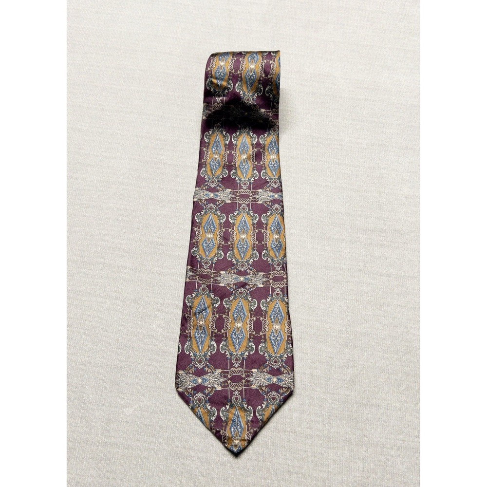 Bill Blass Silk Tie Floral Geometric Business Professional‎ Office